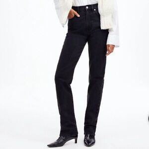 Madewell The '90s Straight Jean Black Wash Strait Leg SZ 30